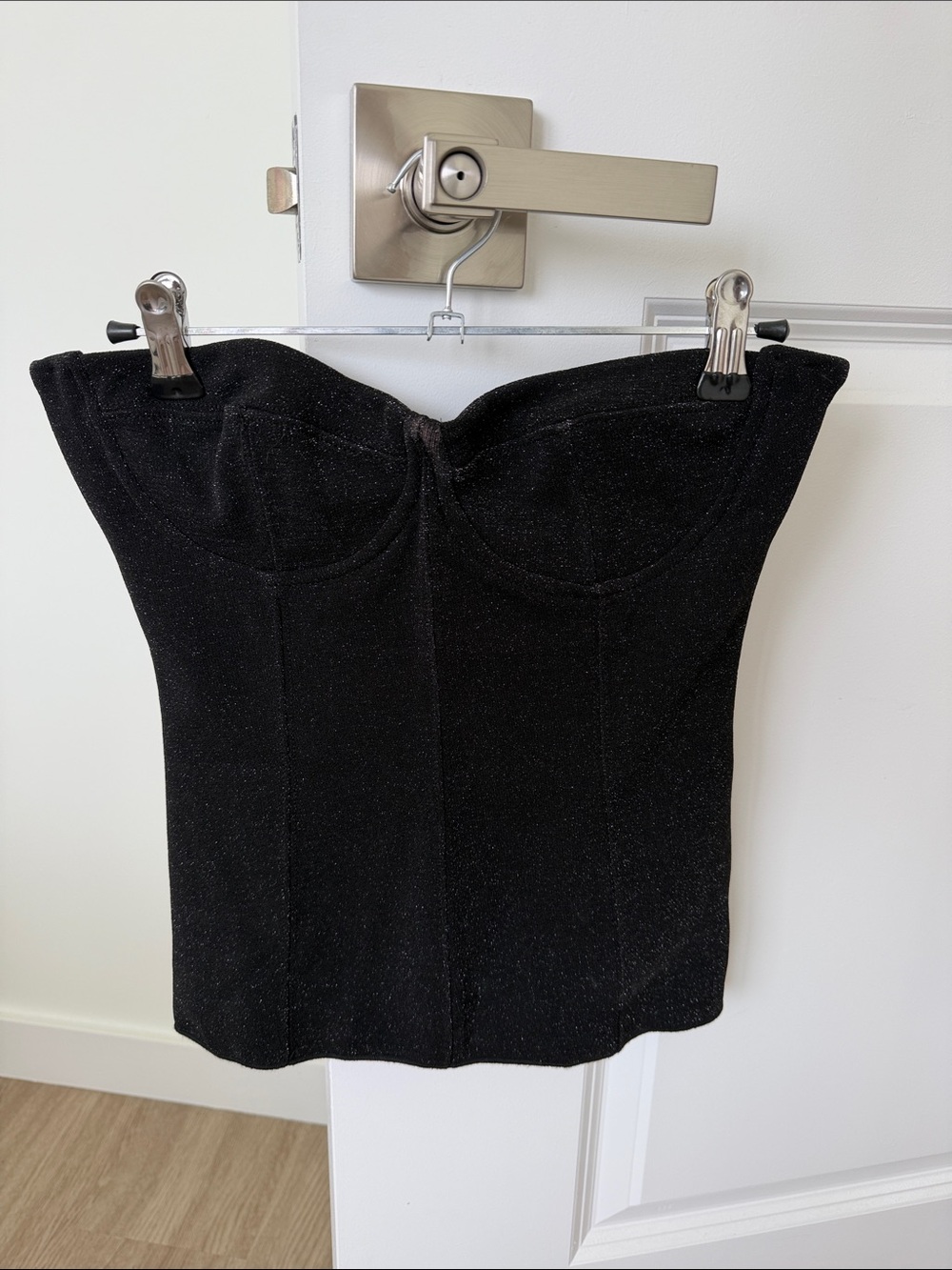 Zara Black Strapless Bustier Top